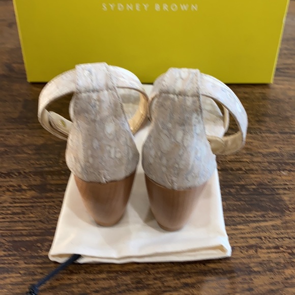 Sydney Brown Wedge Sandal Natural Fennel Size 40 - Picture 3 of 11